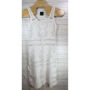 Abercrombie & Fitch‎ Women's Crochet Midi Tank Slits Swim Cover Up Dress Sz XS/S